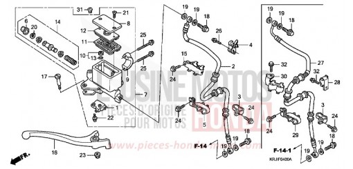 MAITRE-CYLINDRE FREIN AV. (FES125) (FES150) FES1254 de 2004